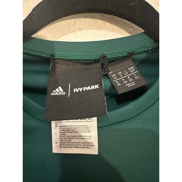 Ivy Park x Adidas Green Corset Crop Top SIZE SMALL - Picture 6 of 9